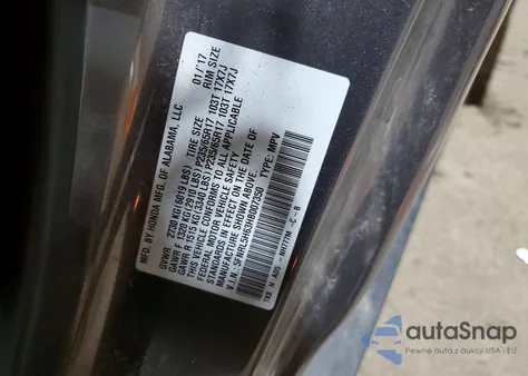 2017 Honda Odyssey Exl z USA, uszkodzony, nr VIN 5FNRL5H63HB007350